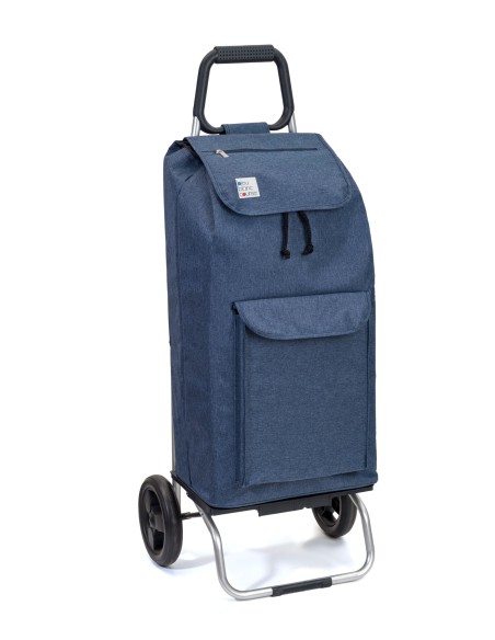 Carlux Multipoches 2 roues chiné bleu