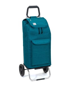 Carlux multipoches 2 roues chiné turquoise