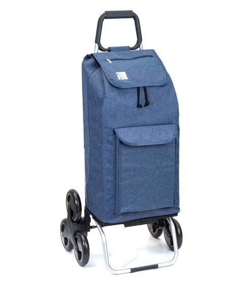 Carlux Multipoches 6 roues Chiné bleu