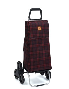 Chariot Maison René 6 roues Tartan Rouge