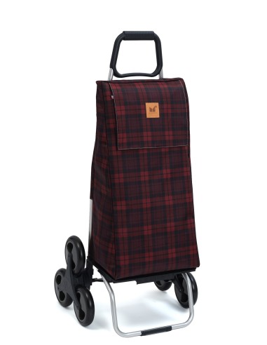 Chariot Maison René 6 roues Tartan Rouge