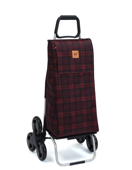 Chariot Maison René 6 roues Tartan Rouge