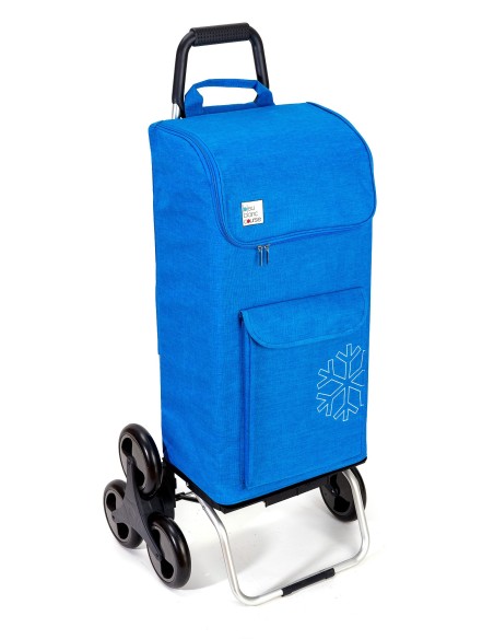 Chariot isotherme 6 roues Chiné Bleu